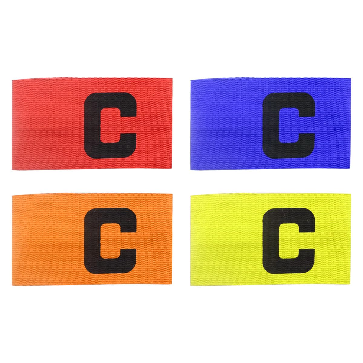 Hsthe Sea 4pcs Captains Armband Captains Armband Adjustable Multicoloured Captain Armband Football Captains Armband Elastic Sports Arm Bands For All Sports Events