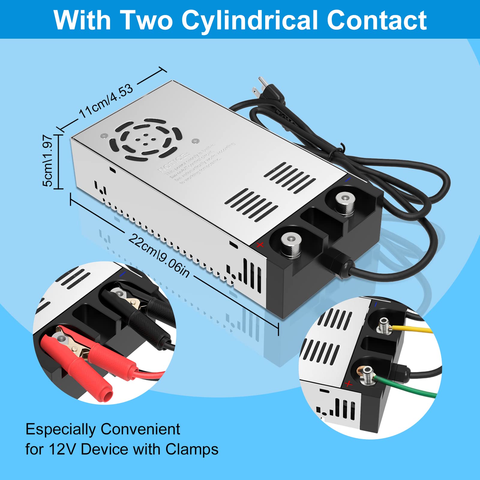 IMAYCC AC to DC Converter - 110V to 12V Power Supply, Universal 120V to 12V Converter Transformer, Max Current 50A 600W