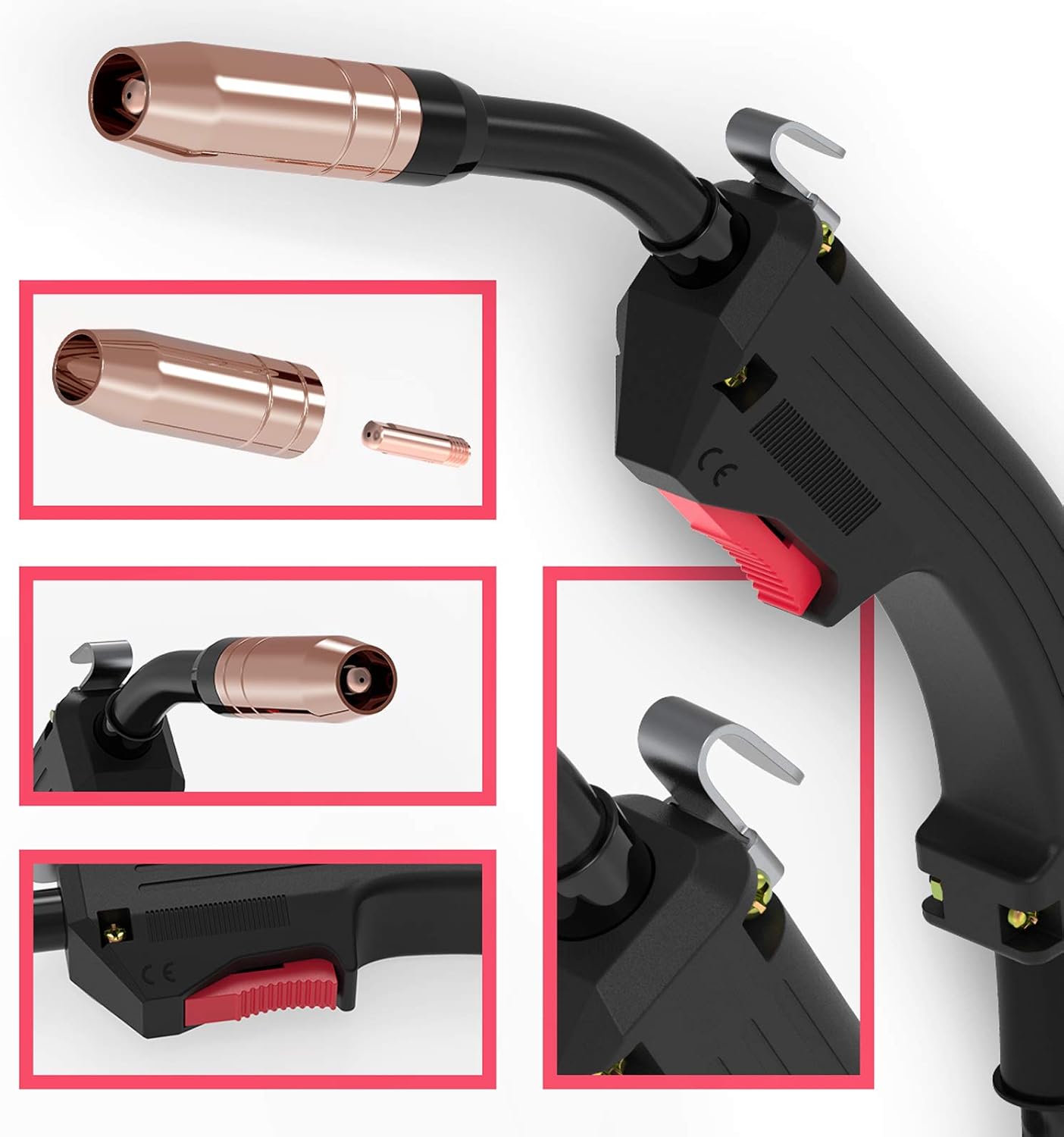 YESWELDER FLUX-135 Flux Core MIG Welder, 135A Gasless IGBT Inverter Welding Machine 110V - - 