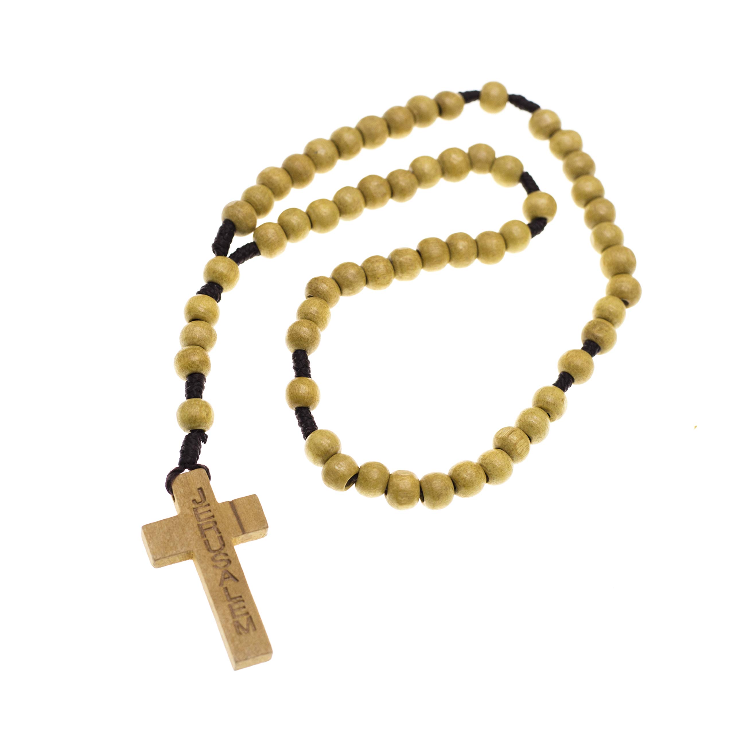 Jerusalem Olive Wood Rosary from The Holy Land Rosary Regular Wood Cross