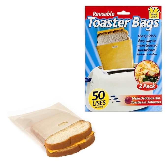 Non Stick Toaster Bags Pockets Suitable for Grilling Baking Heating