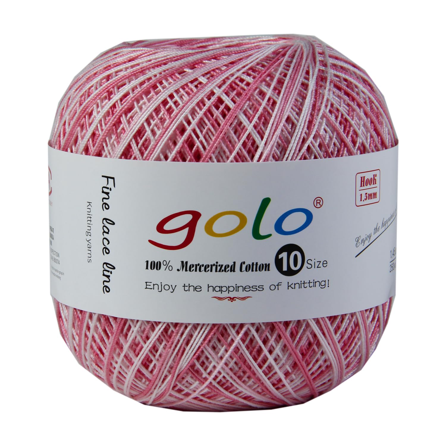 golo Crochet Thread Size 10 Yarn for Hand Knitting Lace Yarn Pink-078