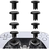 eXtremeRate ThumbsGear V3 Interchangeable Ergonomic Thumbsticks for PS5 Controller, Replacement Analog Thumb Sticks for PS4 Controller - 4 Height Adjustable Convex & Concave Grip Joysticks - Black