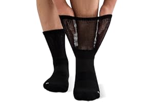 Diabetic Socks Men Derived from Bamboo - Soft Top Cushioned Seamless Socks with Loose Fit