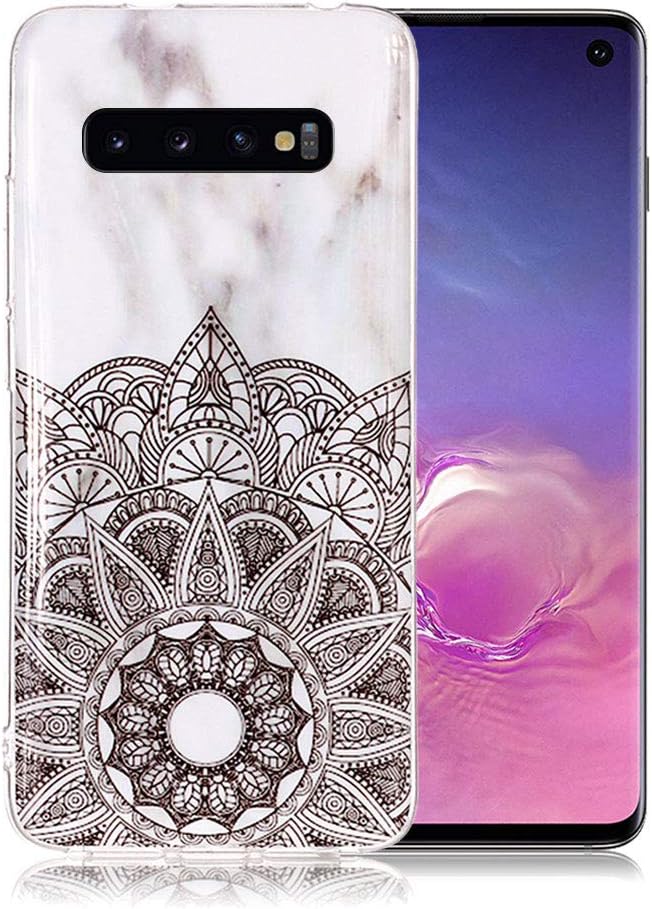 Marble Phone Case for Samsung Galaxy S10, Silicone Case Marble Pattern Ultra Slim Transparent Slim-Fit Anti-Scratch Shock Proof TPU Soft Gel Case Cover Bumper Protective Rubber Shell - Mandala