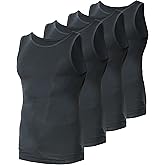Comfneat Men's 4-Pack Cool Feeling A-Shirts Viscose Undershirts Sports Singlets