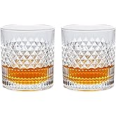 Old Fashioned Whiskey Glasses with Luxury Box - Classic Vintage Style, Gifts Ideas for Him, Dad, Husband, Friends, Perfect for Scotch, Bourbon, Liquor and Cocktail Drinks - Set of 2 - Men Gift