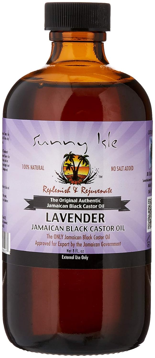 Sunny Isle Lavender Jamaican Castor Oil, Black, 8 oz