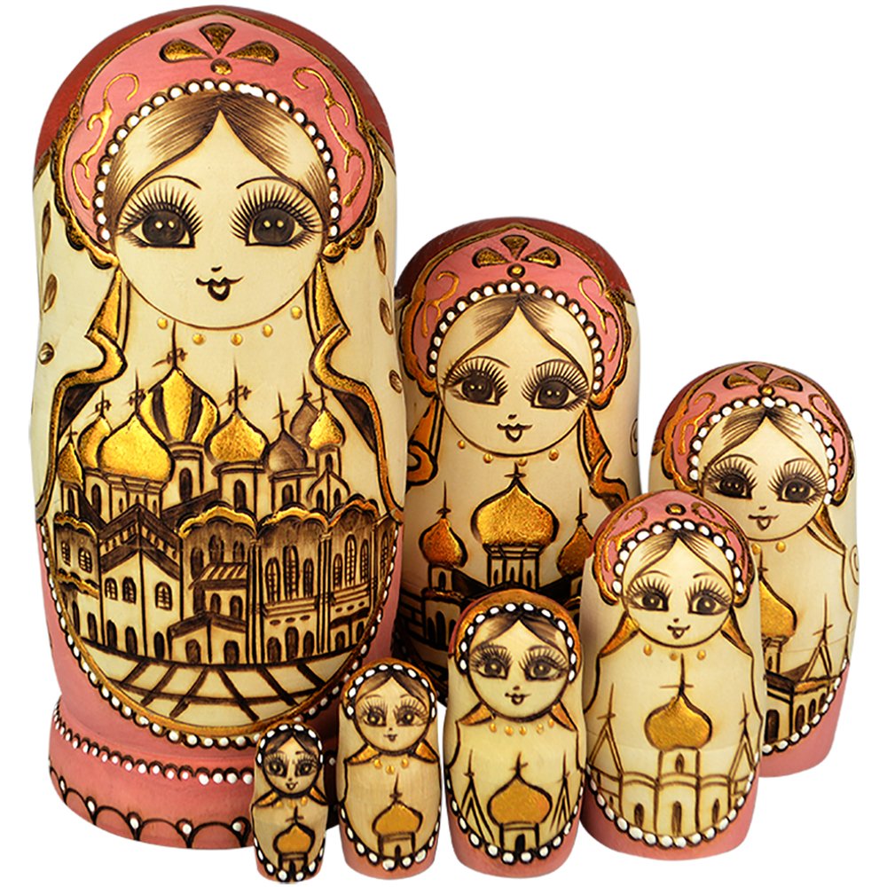 YAKELUS 7pcs Russian Nesting Dolls Matryoshka handmade0707