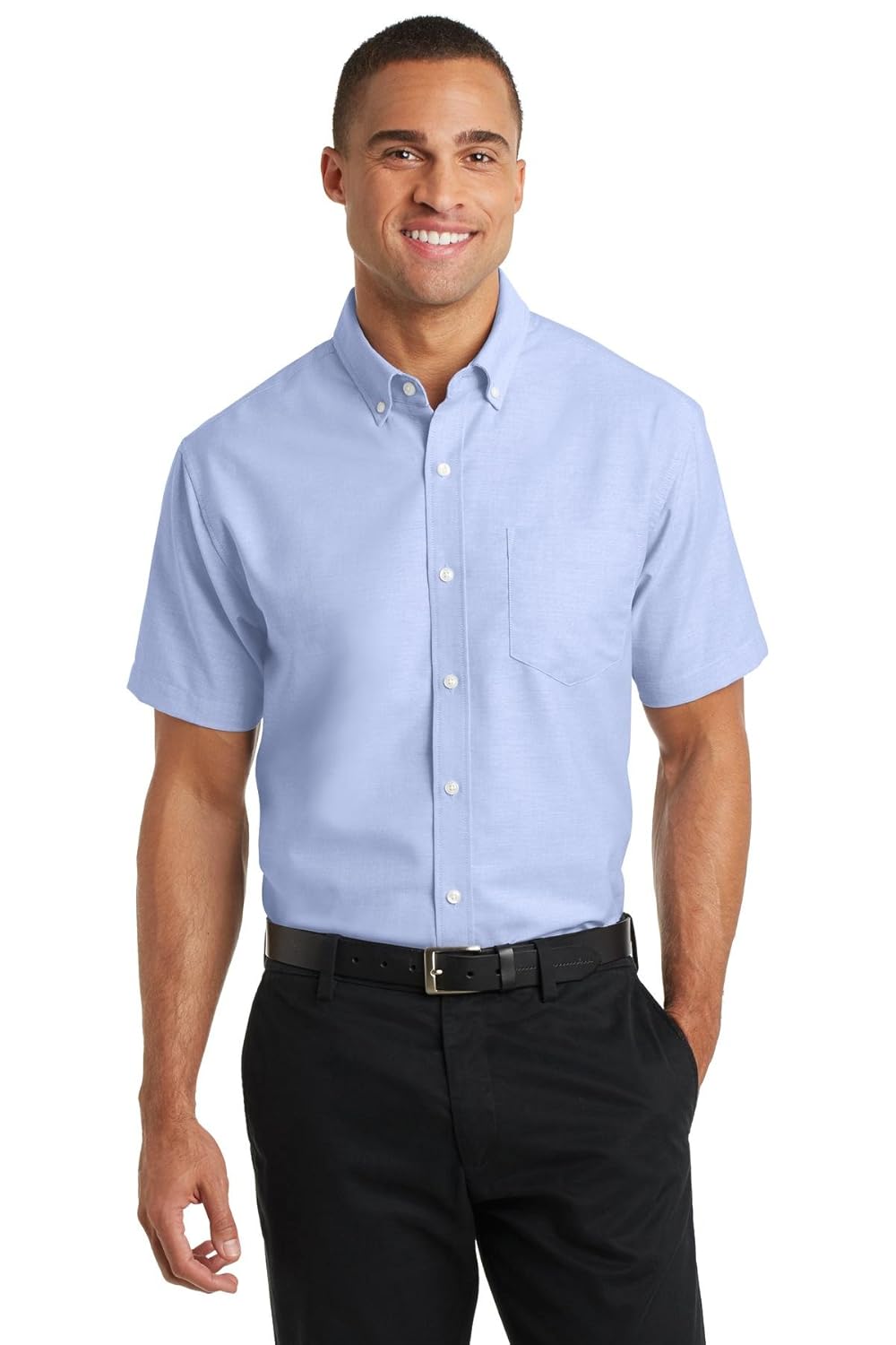 men's short sleeve button down oxford shirt