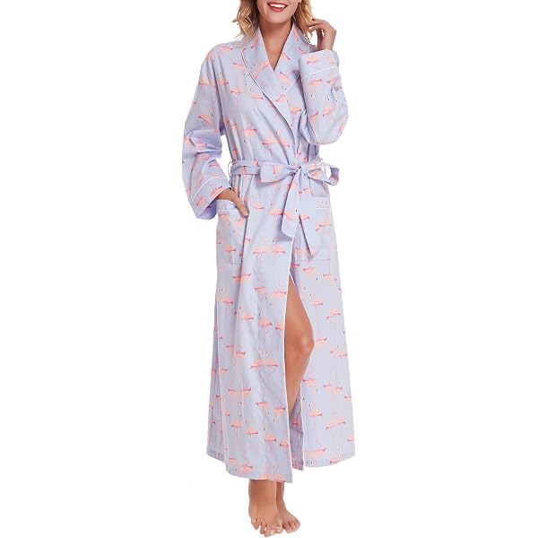 Pure 100% Cotton Robe For Womens Bathrobe Dressing Gown Long sleepwear Free  Size Kimono (US, Alpha, One Size, Regular, Regular, 1, Robe 01) at Amazon  Women's Clothing store
