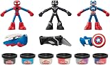 Play-Doh Marvel Hero Adventure Action Figure Playset 3 Bendable Figures view 9