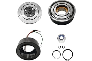 TINJO A/C Compressor Clutch Assembly Kit Plate Pulley Bearing Coil 1627 Replacement for 2002-2006 Honda CR-V CRV 2.4L, AC Air Conditioning Compressor Clutch Coil Auto Repair Kit