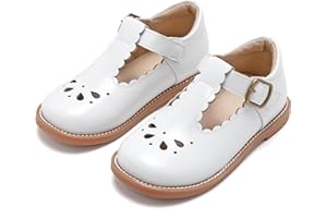 ESTINE Toddler Kids Bow School Uniform Oxford-Little Girls Flower Dress Party Shoes