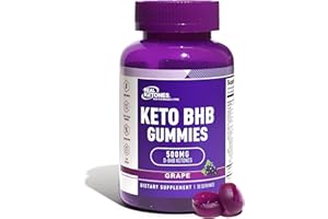 Real Ketones Keto BHB Gummies - Keto Gummies with BHB Exogenous Ketones for Enhanced Performance Energy Focus and Keto Diet Support - High Strength Sugar Free Keto Gummy - 30 Servings (Grape)