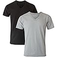 Hanes Men's Hanes Men's Cotton, Moisture-wicking V-neck Tee Undershirts, Multiple Packs and Colors