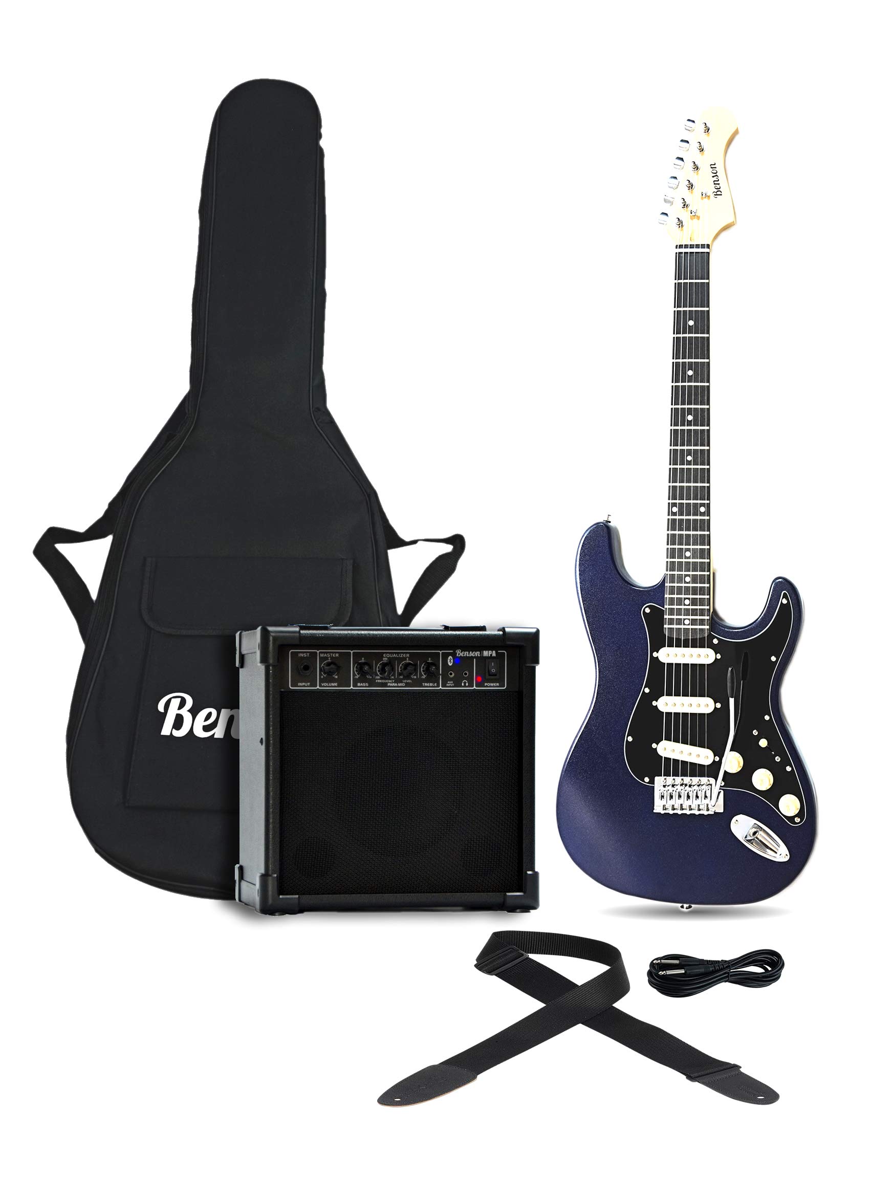 Buy Benson Deluxe Stratz electric guitar and 20 watt bluetooth
