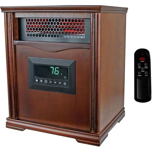 Amazon.com: LifeSmart LifePro 1500W Portable Electric Infrared Quartz  Indoor Space Heater with 6 Adjustable Heating Elements and Remote Control,  Brown : Home u0026 Kitchen