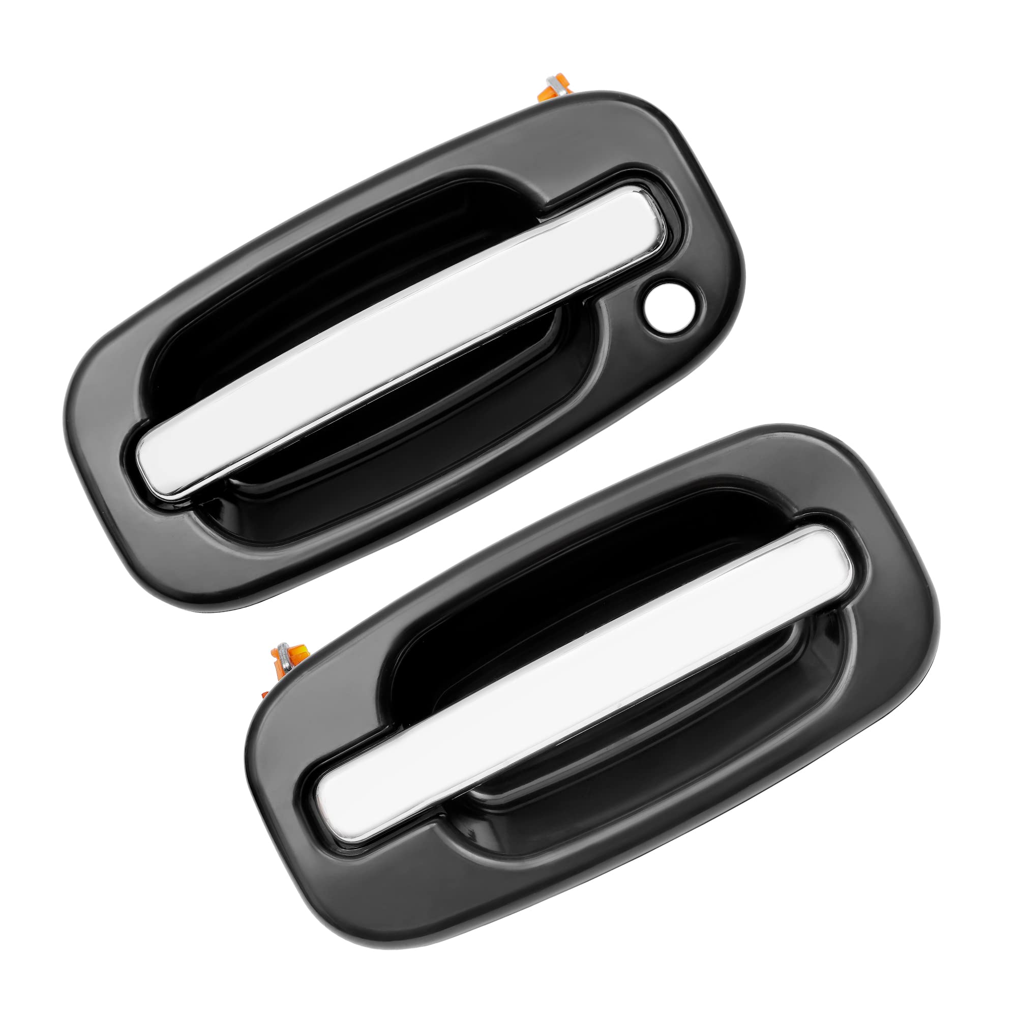 Photo 1 of Exterior Door Handles, Compatible with 1999-2007 Chevy Silverado Suburban Tahoe Avalanche, GMC Sierra Yukon, Cadillac Escalade, Chrome Lever, Front Left Driver & Right Passenger, 15034985, 15182406