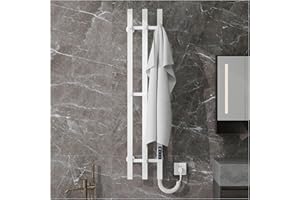 YJSG Towel Warmers for Bathroom Wall Mounted, Heated Towel Rack Vertical, Electric Towel Warmer Plug in with Timer, Temperatu