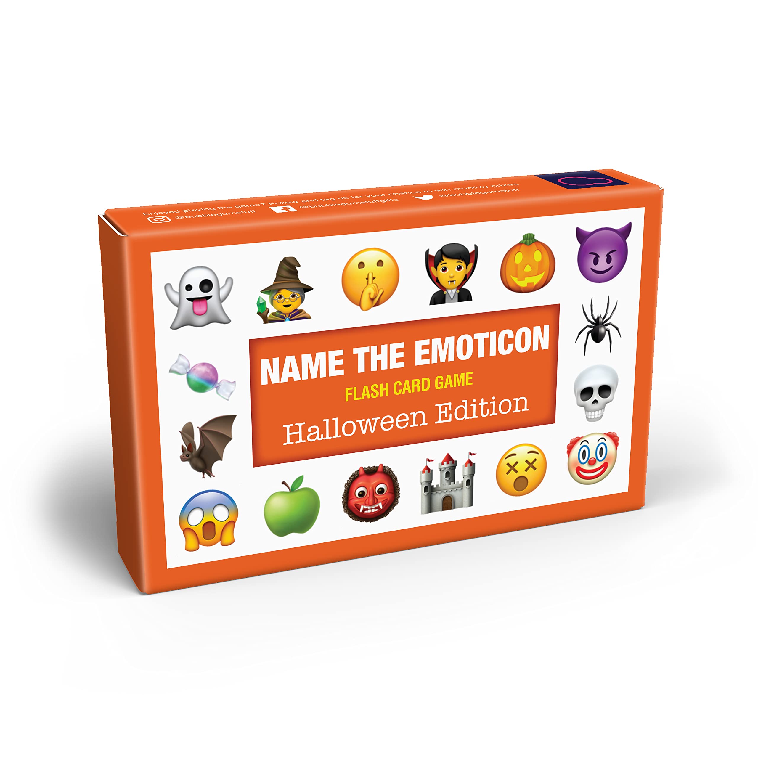 Bubblegum Stuff - Name The Emoticon, Halloween - Playing Cards, Board Games, Family Games - Trivia Game, Games For Adults - Party Games, Travel Games, Party Card Games — image 1