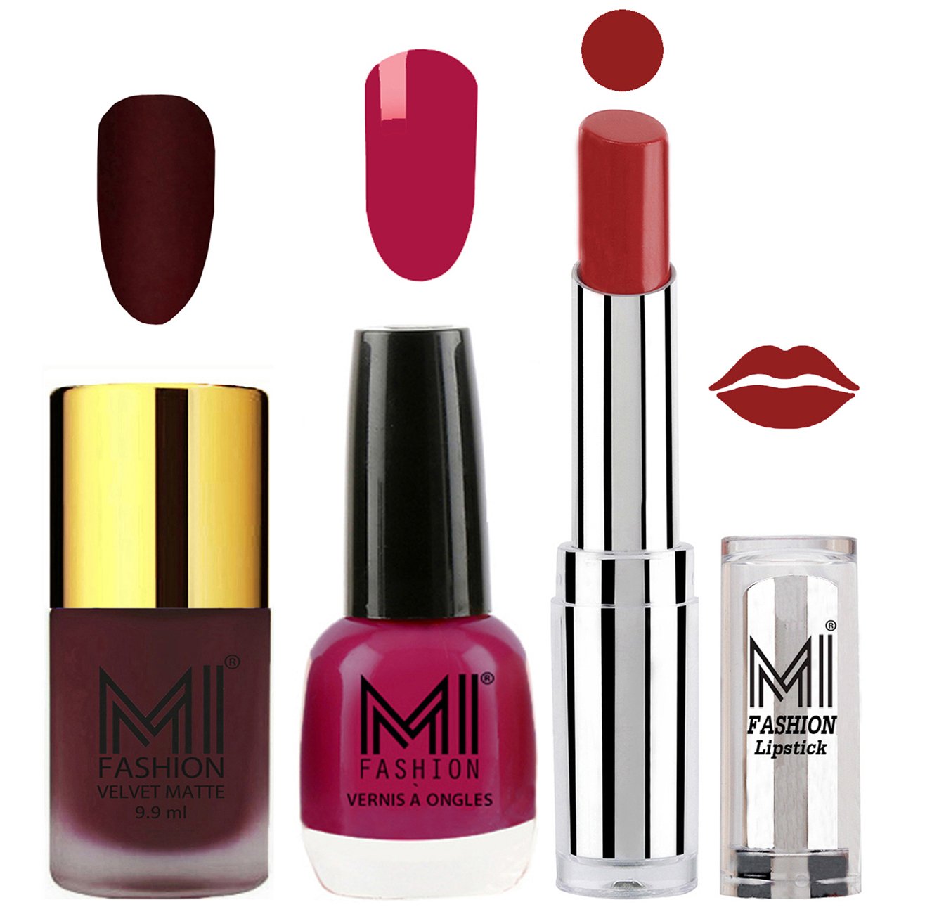 nail polish and lipstick set