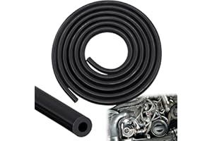 VVAG 10Ft Vacuum Hose Automotive, ID 1/4" (6mm) High Performance Silicone Vacuum Hose, 130PSI Max Pressure Vacuum Line, Black Silicone Tubing Car Accessories for Air/Water (1/4 Inch)