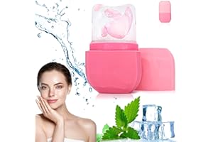 DNSGOOR Ice Roller for Face and Eye Upgrade Cryo Cube Silicone Ice Roller for Face Beauty Reusable Facial Beauty Ice Roller Skin Care Tools for Facial Treatment,Shrink Pores,Brighten Skin(Pink)