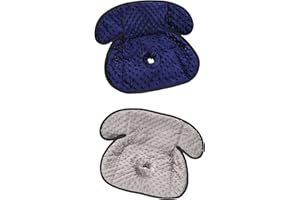 BROKSILENT Piddle Pad Car Seat Protector, 2PCS Waterproof Carseat Liner Toddlers and Infants, Piddle Pad for Safety Carseats Strollers Potty Training and Dinner Chair Machine Wash and Dry Anti Slip(Blue+Grey)