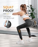 CAMBIVO Yoga Pants for Women High Waisted with Pockets Grey view 7