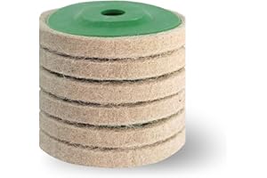 YLJNGUS 4 Inch Wool Felt Polishing Wheel Disc - 6 Pack 4" Wool Round Polishing Buffing Wheel Pad for 100 Angle Grinder for Metal, Marble, Furniture, Car Wax, Granite