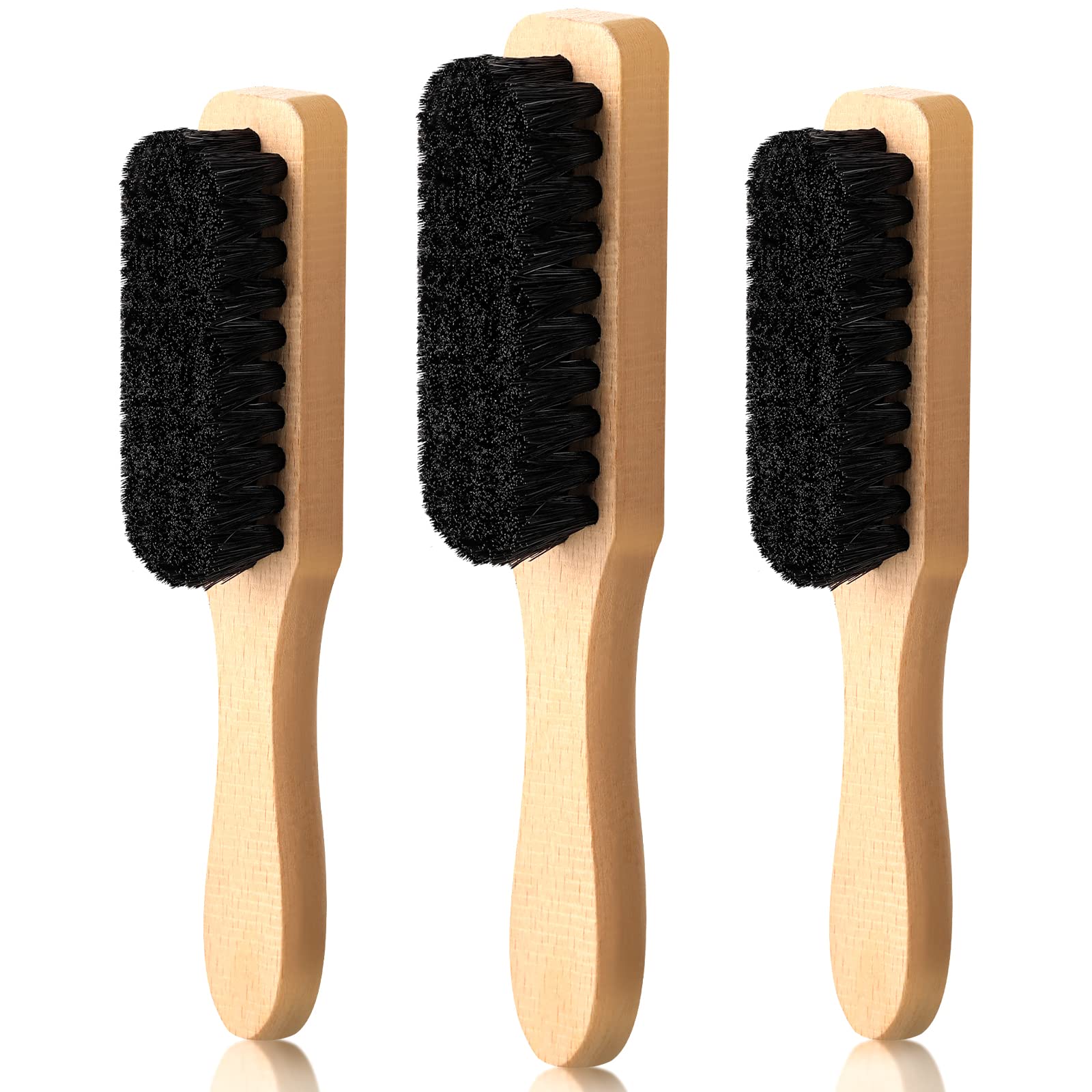 Photo 1 of 3 Pcs Laundry Stain Brush Soft Bristle Brush Velvet Furniture with Wooden Handle Stain Tool for Household Cleaning Carpet Furniture Laundry Supplies
