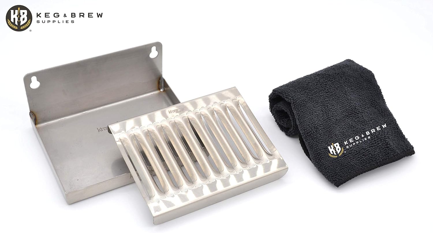 K&B Wall Mount Drip Tray Stainless Steel - Variations (Wall Mount Drip Tray without Drain, 4" x 6")