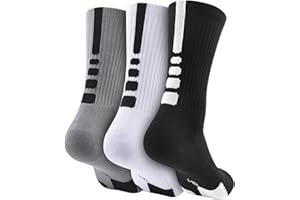 Pawdoer Boys Elite Basketball Crew Socks for Girls Youth Kids, Cushion Performance Athletic Basketball Socks