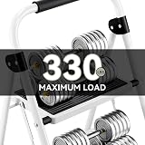 KINGRACK 2 Step Ladder with Non-Slip Wide Pedals White view 3