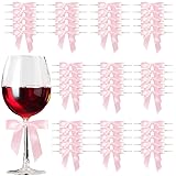 Satin Ribbon Pink Bow Decor 2.5" Premade Pink Twist