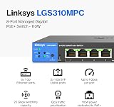 Linksys 8-Port Managed Gigabit PoE+ Switch 110W 2 SFP Uplinks Network view 2