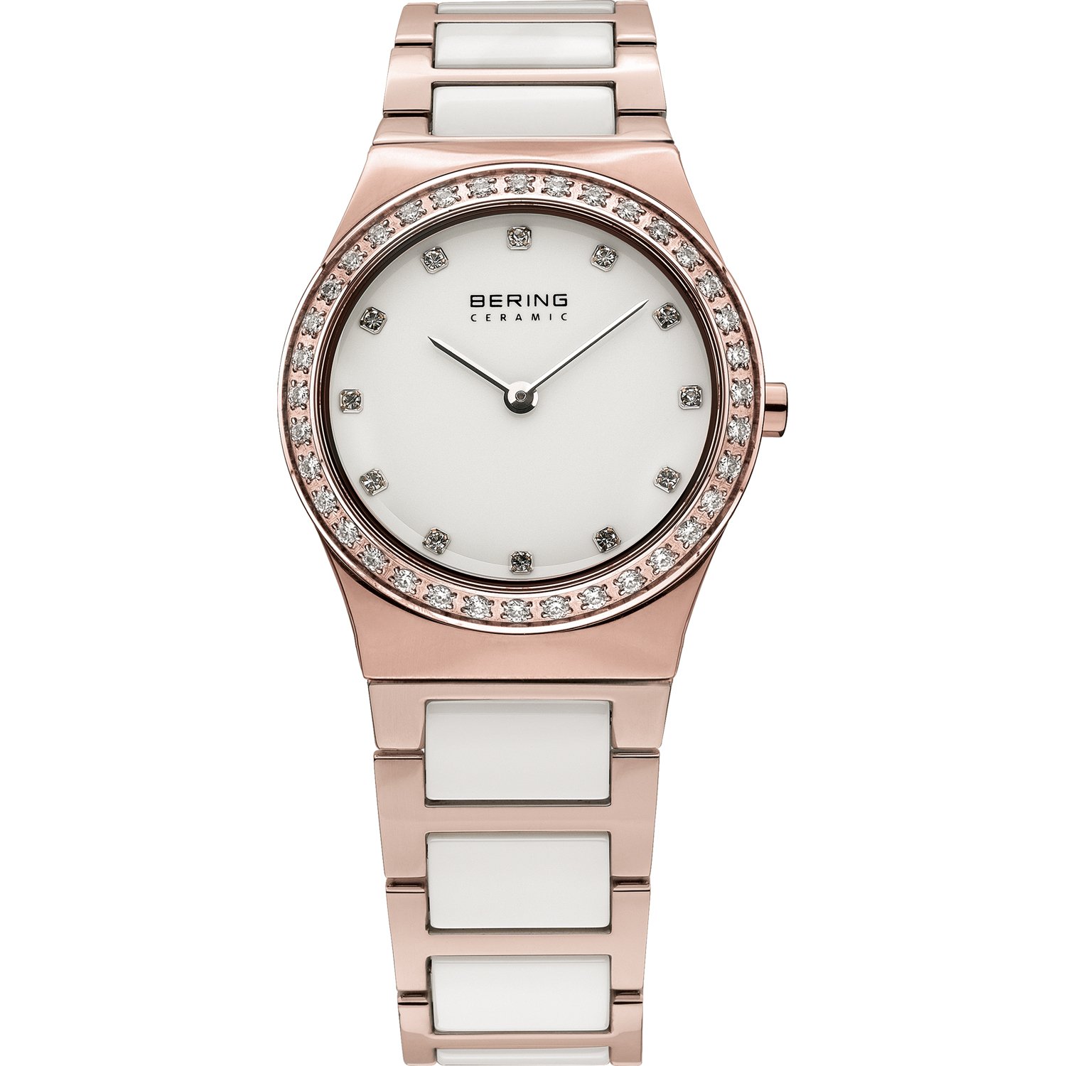 BERING Women Analog Quartz ceramic collection Watch with stainless steel/Ceramic Strap and Sapphire Crystal 32430-761