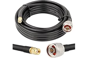 XRDS-RF 25FT N Type Male to RP-SMA Male Cable, Type N to RPSMA KMR240 Cable for Helium and Iot Hotspot Antennas, Lpwans Or Lo