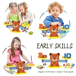 REMOKING Bear Balance Game, Funny Math Counting Toy