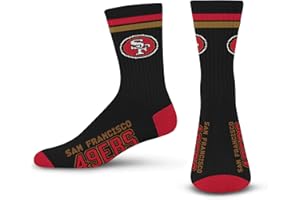 FOR BARE FEET FBF - NFL 2 Stripe Deuce Team Logo Youth Size Kids Crew Socks Approx. 4-8 years old