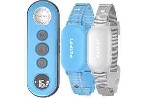 PATPET Shock Collar for Dogs(10-120lbs), 4000ft Rechargeable IPX7 Waterproof Training Collar with Remote for 2 Dogs- Electric Dog Collar for Small Medium Large Dogs 2 Packs