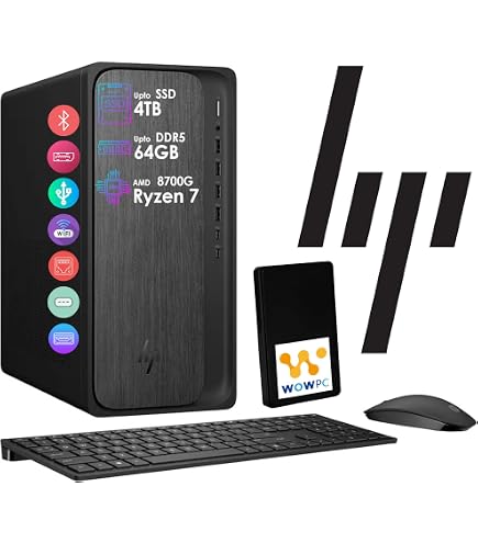 Amazon.com: HP OmniDesk Desktop Computer PC, AMD Ryzen 7 8700G