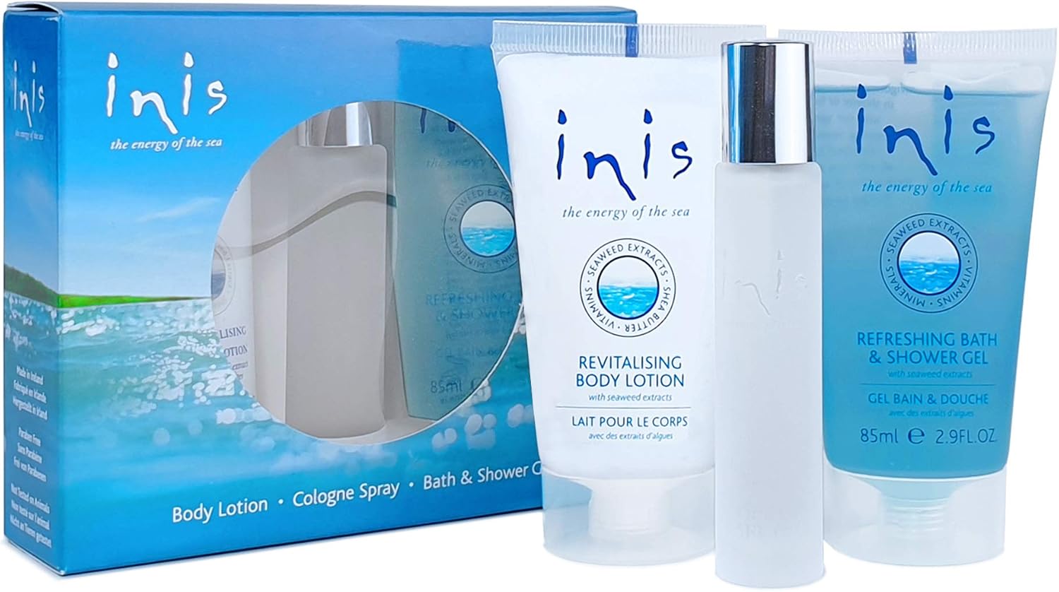 Inis Inis the energy of the sea trio gift set (cologne, body lotion and