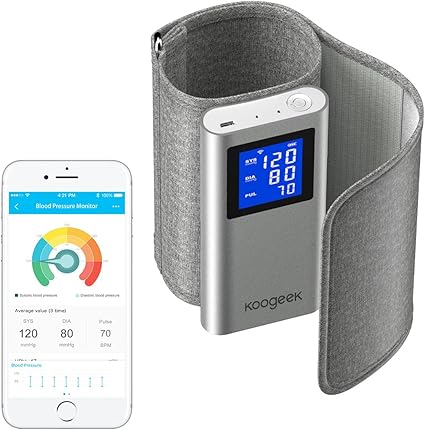 Amazon 血圧計 上腕式 スマート 血圧計 デジタル アプリ制御 心拍観測 Wifi Koogeek ブルートゥース メモリ機能 充電式 腕帯巻きつけタイプ Ce Fcc Fdaの認証を取得 Koogeek 血圧計 上腕式 Koogeek 上腕式血圧計 通販
