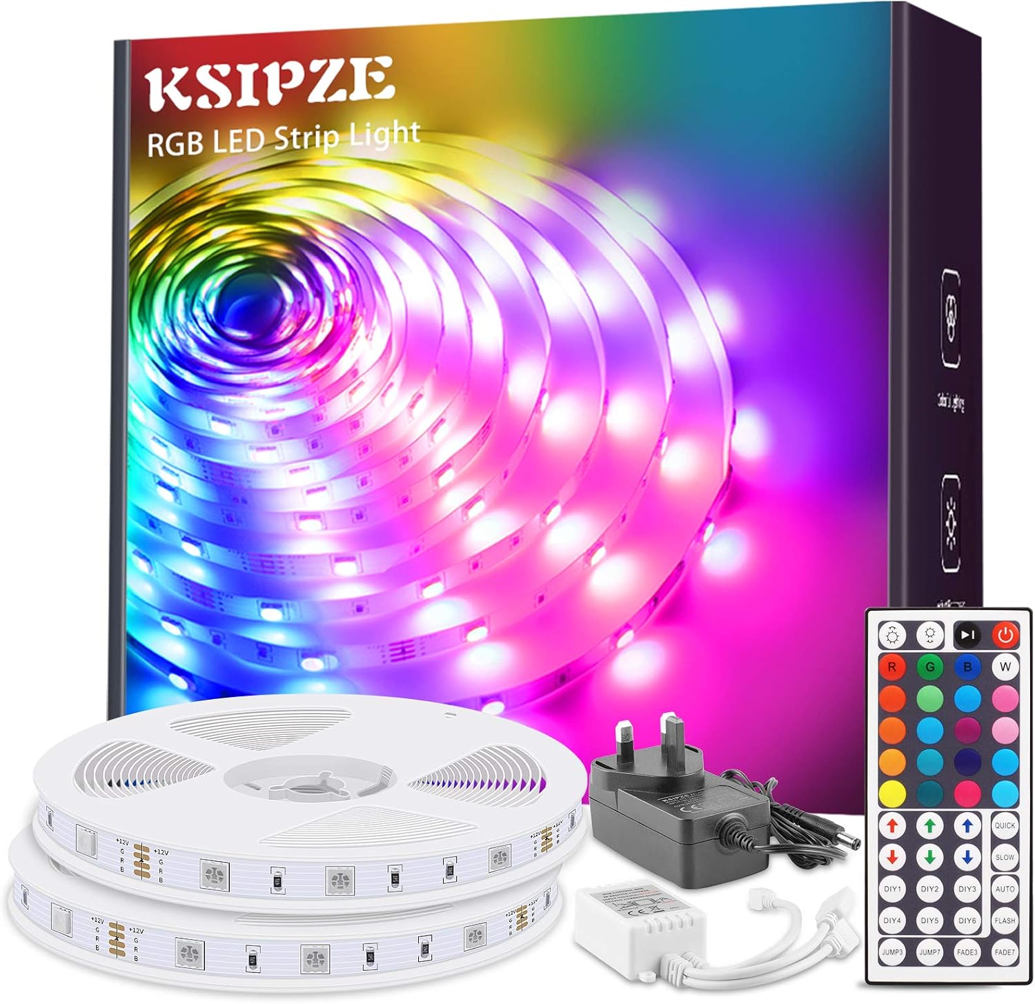 KSIPZE 30m Led Strip Lights RGB Music Sync Color Changing, Led Lights with Smart App Control Remote