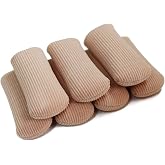 ERGOfoot 6 Pack Toe Caps,Close Finger Toe Sleeves/Diameter 2.5cm | Soft Gel Toe Protectors for Cushions Corns Blisters Calluses
