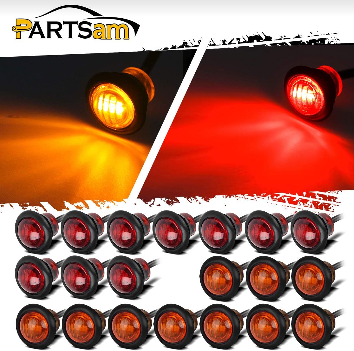 Amazon Com Partsam 20pcs 3 4 Led Marker Lights 3 Wires 3smd