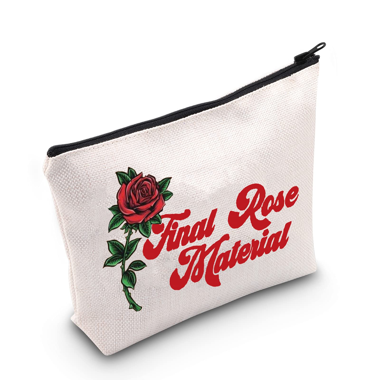 LEVLO Bachelor Fans Cosmetic Make Up Bag Bachelor TV Show Inspired Gift Final Rose Materia Bachelor Makeup Zipper Pouch Bag For Women Girls, Final Rose Materia, Cosmetic Bag