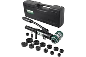 UTZIKO Hydraulic Knockout Hole Punch Driver Kit 1/2 to 2 inch Electrical Conduit Hole Cutter Set KO Tool Kit Metal Sheet Puncher